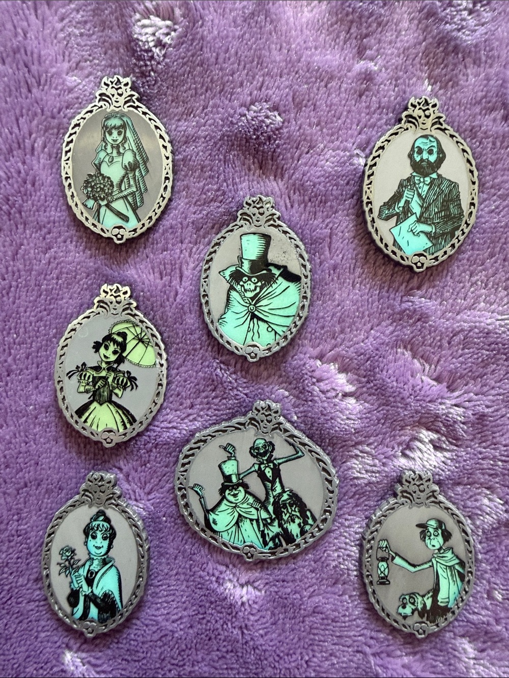 Haunted Mansion Glow in the Dark Trading Pins